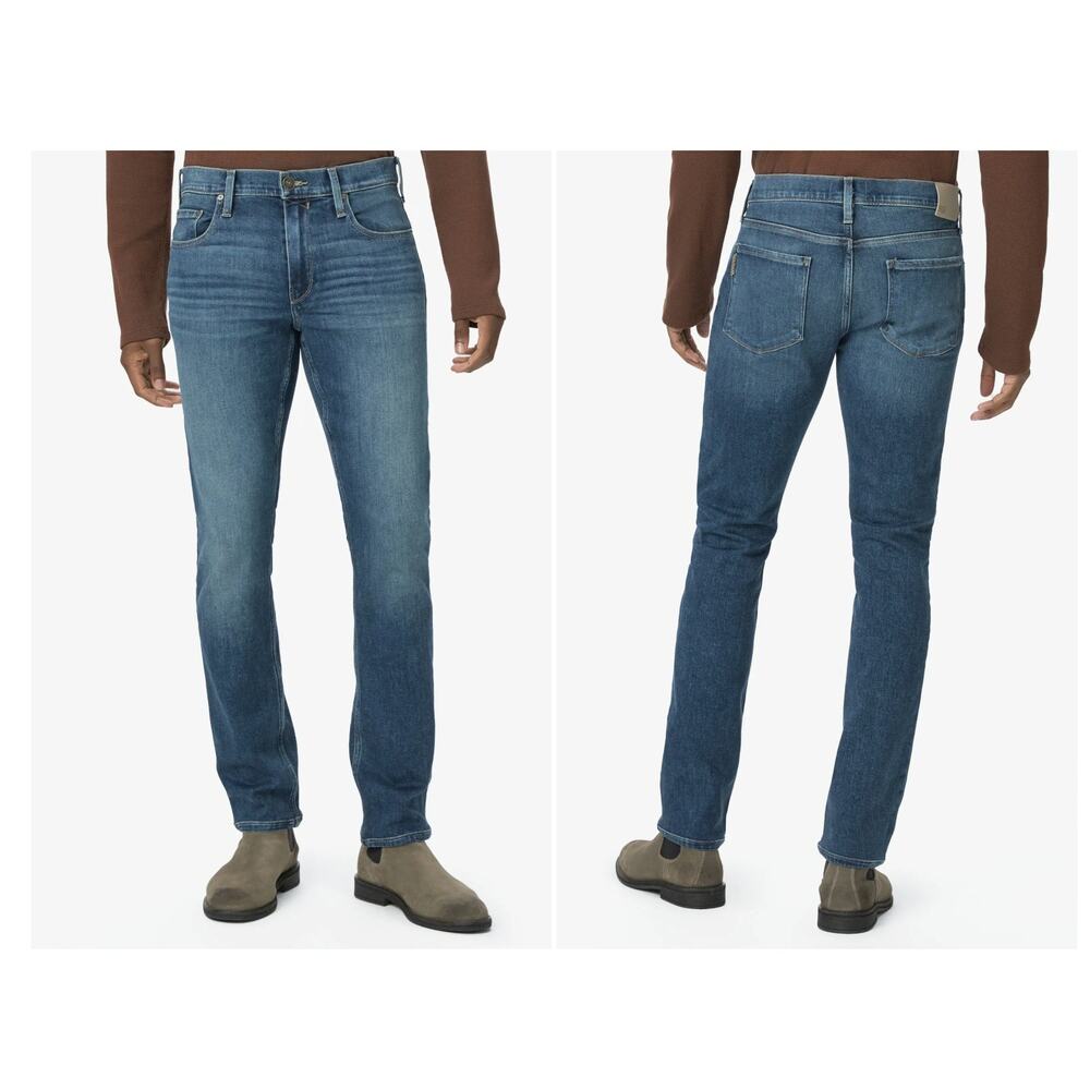 Paige Lennox Slim Fit Jeans in Brickler medium wash size 36